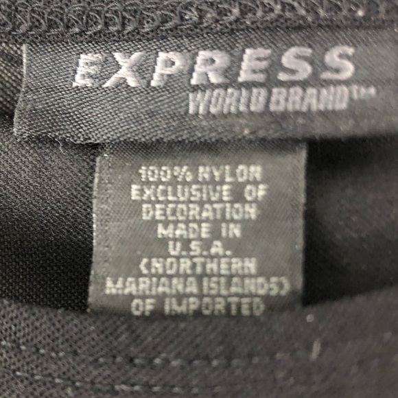 Express 90s Y2K Rhinestone Sheer Crop Top Vintage - Picture 3 of 7